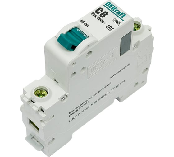 Изображение товара Автоматический выключатель Dekraft ВА101-1Р-008А-C 11151DEK