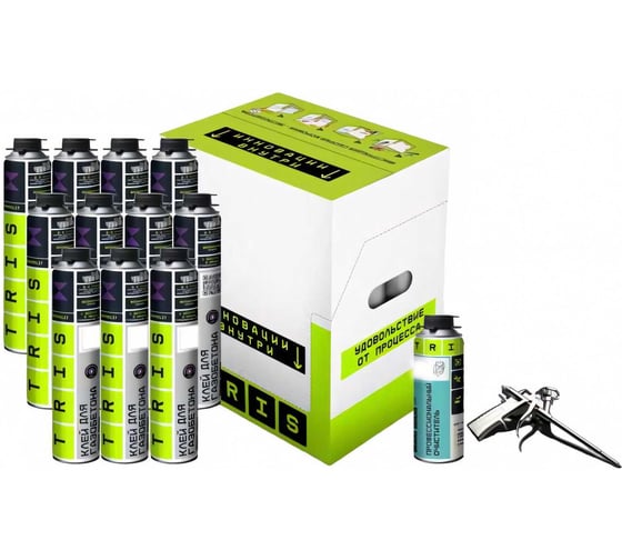 Изображение товара Клей для газобетона TriS Бокс Termolit 11 баллонов+ пистолет +1 очиститель КГ005