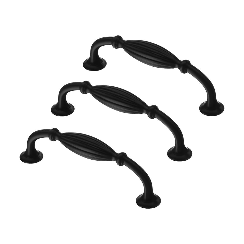 Изображение товара Комплект ручек-скоб Kerron RS-113-96 BL для мебели, 3 шт, черный матовый