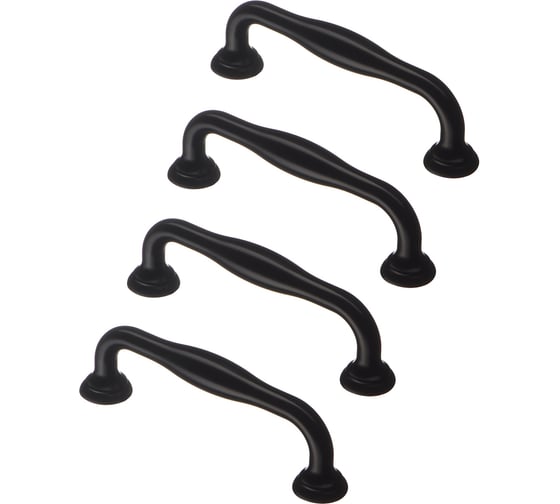 Изображение товара Комплект из 4 шт. Kerron ручка-скоба, 96 мм, матовый черный, S-2360-96 BL SET4(S-2360-96 BL)