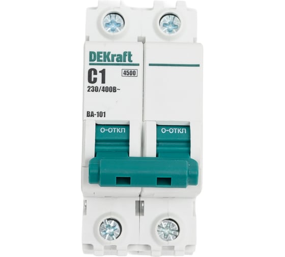 Изображение товара Автоматический выключатель Dekraft ВА101-2Р-001А-C 11061DEK