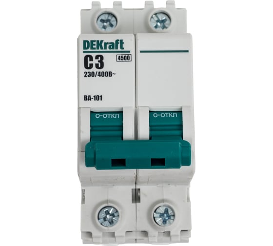 Изображение товара Автоматический выключатель Dekraft ВА101-2Р-003А-C 11063DEK