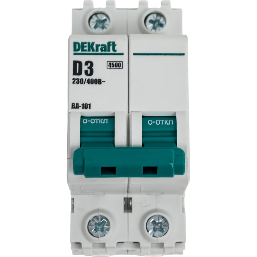 Изображение товара Автоматический выключатель Dekraft ВА101-2Р-003А-D 11111DEK для защиты электросетей