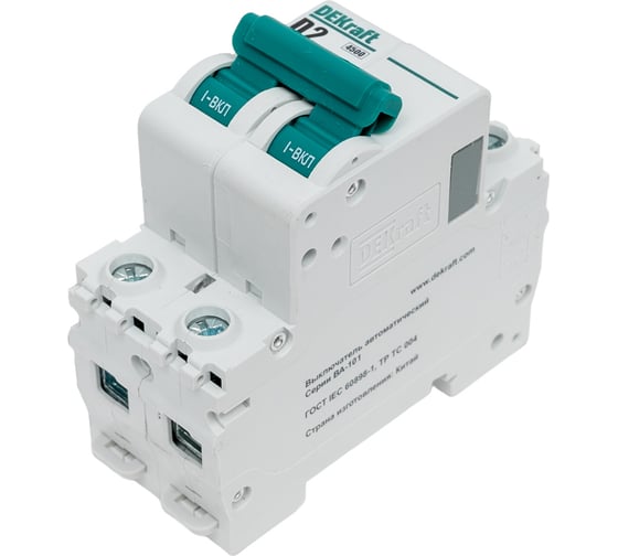 Изображение товара Автоматический выключатель Dekraft ВА101-2Р-002А-D 11110DEK
