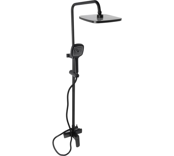 Изображение товара Душевая система со смесителем для душа СоюзКран картридж 35 мм, цинк, верхний душ 1 режим, черный 567-052