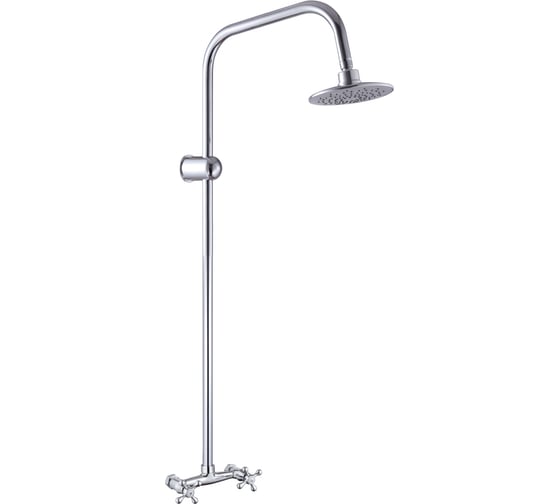 Изображение товара Душевая система со смесителем СоюзКран керамические кран-буксы 1/2, цинк, верхний душ 1 режим, хром, тип 2 546-054