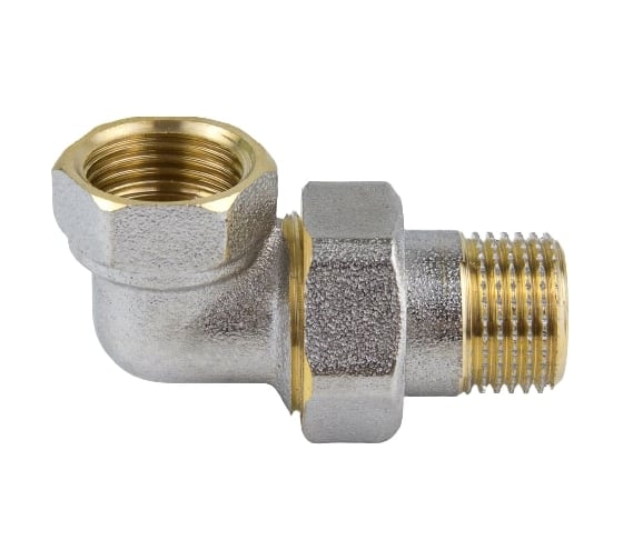 Изображение товара Угловой соединитель Aquasfera латунь никелированная, американка Ду15 ВР/НР 9015-01 027-8924