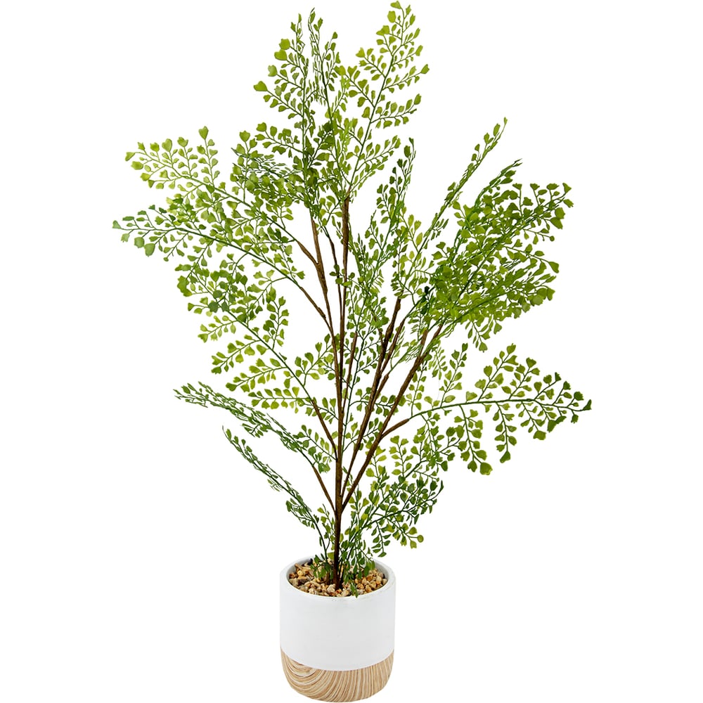 Изображение товара Искусственный папоротник ВеЩицы курчавый в цементном горшке, современный декор