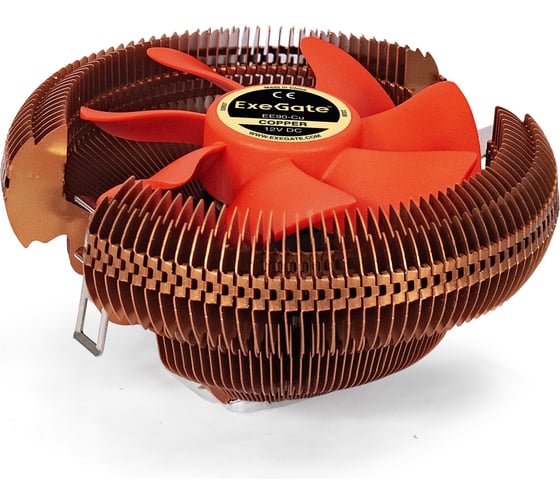 Изображение товара Кулер ExeGate EE90-Cu Al+Cu, LGA775/1150/1151/1155/1156/1200/1700/1851/AM2/AM2+/AM3/AM3+/AM4/AM5/FM1/FM2/754/939/940, TDP 80W, Fan 90mm, 2200RPM, Hydro beari 286151