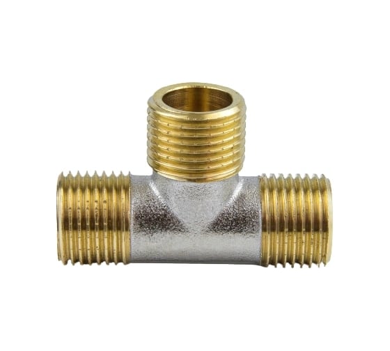 Изображение товара Тройник Aquasfera латунь никелированная Ду15 НР/НР/НР 9010-01 027-8902