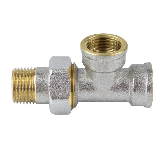 Изображение товара Тройник Aquasfera латунь никелированная, Ду15 ВР/ВР накидная гайка 9030-01 027-8905