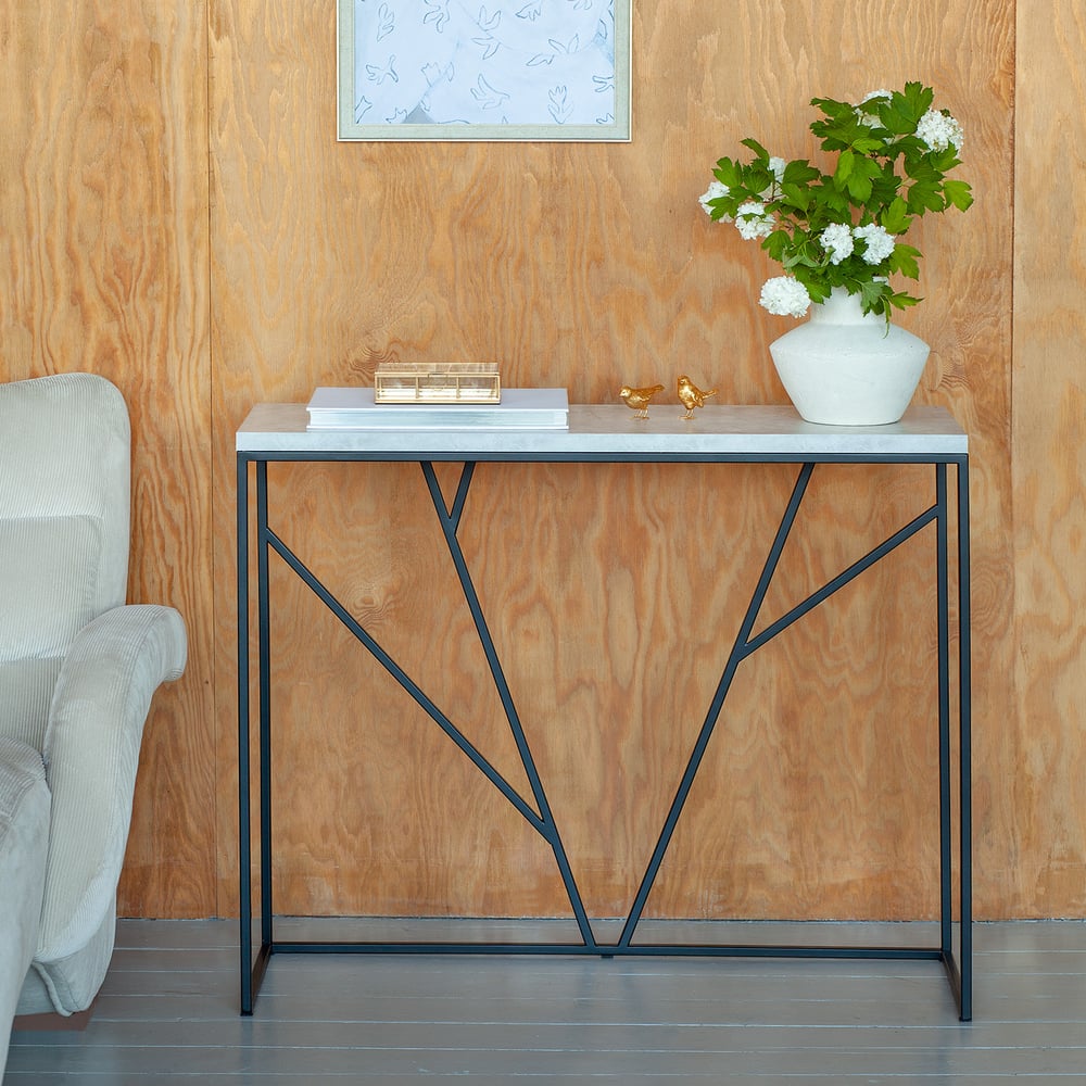 Изображение товара Консоль GreenWeen EVA черная ЛДСП стиль лофт 1000x350x830 мм