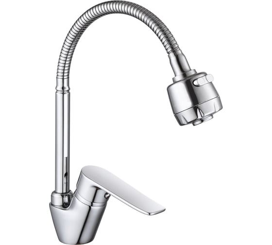 Изображение товара Смеситель для кухни RAIN Оникс, гибкий излив, картридж 35 мм, латунь, хром 561-011