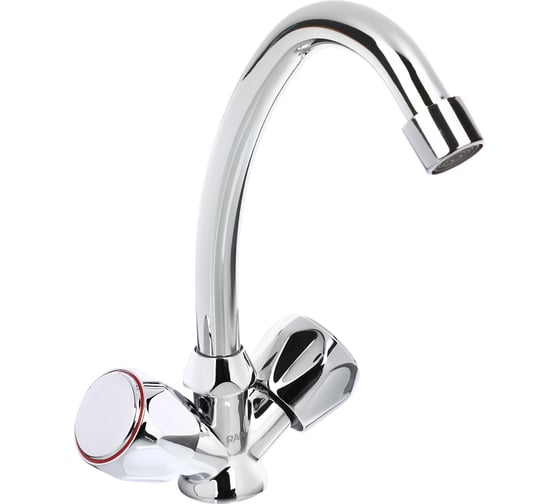 Изображение товара Смеситель для кухни RAIN кран-буксы 1/2, гайка, латунь, хром 561-026