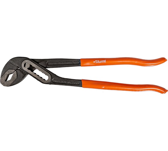 Изображение товара Переставные клещи Sturm 300мм, зев 44мм, коробчатый шарнир, CrV сталь 1020-07-300