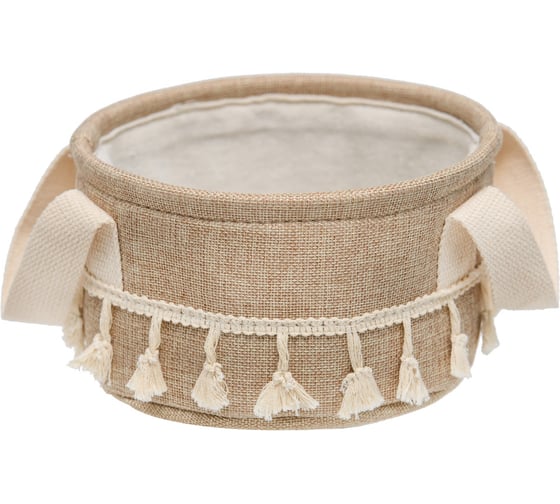 Изображение товара Корзина стеллажная с ручками HANDY HOME Кантри, Д250 Ш250 В120, бежевый LIS-87M