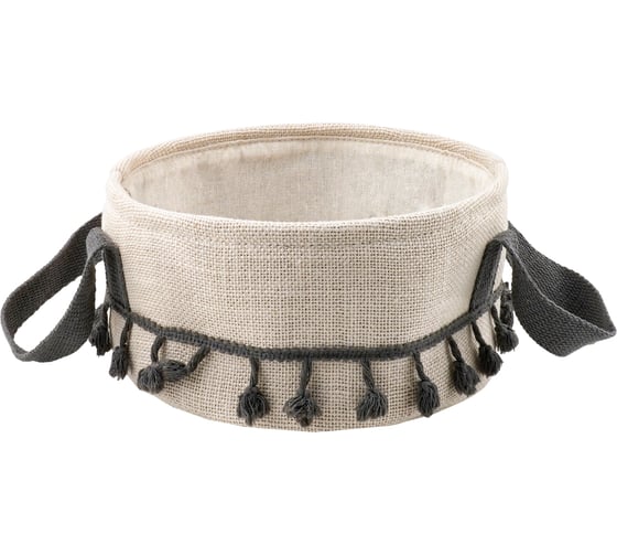 Изображение товара Корзина стеллажная с ручками HANDY HOME Кантри, Д250 Ш250 В120, пепельный LIS-88M