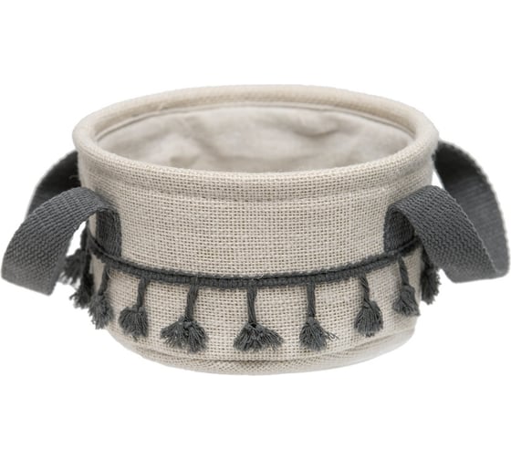 Изображение товара Корзина стеллажная с ручками HANDY HOME Кантри, Д200 Ш200 В100, пепельный LIS-88S