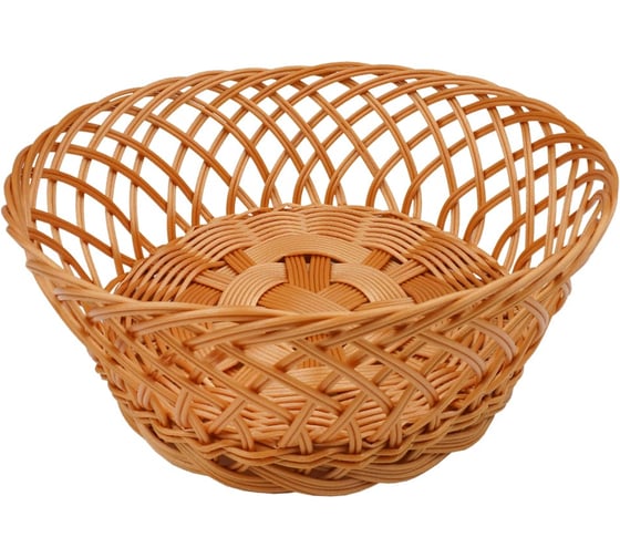 Изображение товара Корзина настольная HANDY HOME ажурная Полиротанг, Д280 Ш280 В110, светло-коричневый Zong-21