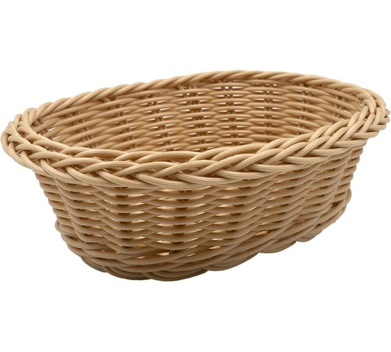 Изображение товара Корзина настольная HANDY HOME овальная Полиротанг, Д230 Ш170 В70, бежевый Zong-10