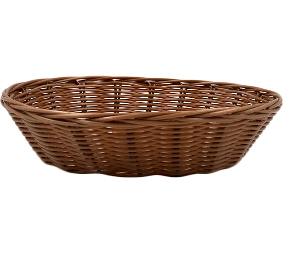 Изображение товара Корзина настольная HANDY HOME овальная Полиротанг, Д240 Ш200 В60, светло-коричневый Zong-03