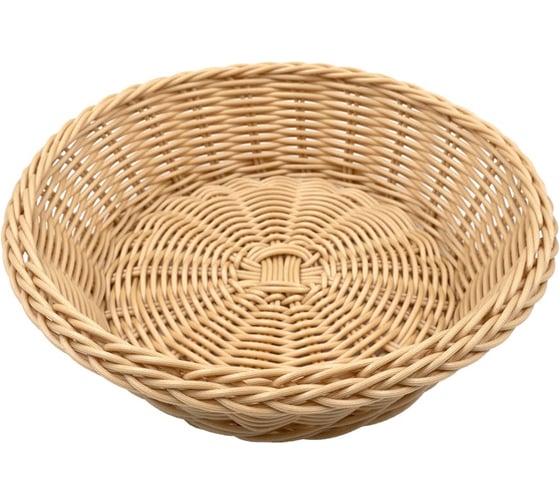 Изображение товара Корзина настольная HANDY HOME круглая Полиротанг, Д250 Ш250 В70, бежевый Zong-06