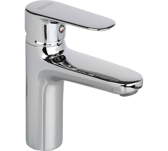 Изображение товара Смеситель для раковины RAIN Оникс, картридж 35 мм, гайка, латунь, хром 561-024