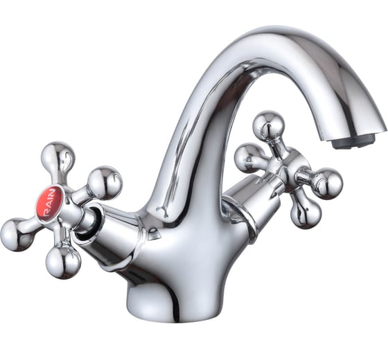 Изображение товара Смеситель для раковины RAIN Нефрит, керамические кран-буксы 1/2, латунь, хром 561-329