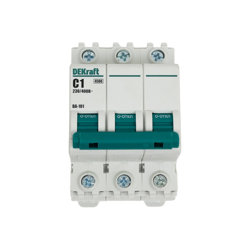 Изображение товара Автоматический выключатель Dekraft ВА101-3Р-001А-C 11073DEK для защиты цепей