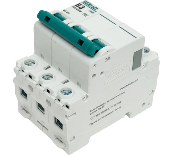 Изображение товара Автоматический выключатель Dekraft ВА101-3Р-003А-B 11027DEK