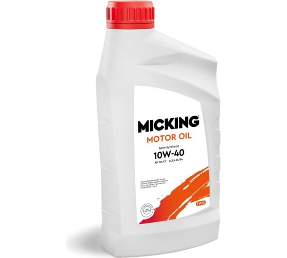 Изображение товара Моторное масло Micking Motor Oil EVO2 10W-40 полусинтетическое API SN/CF A3/B4 для бензиновых и дизельных двигателей 1л M2155
