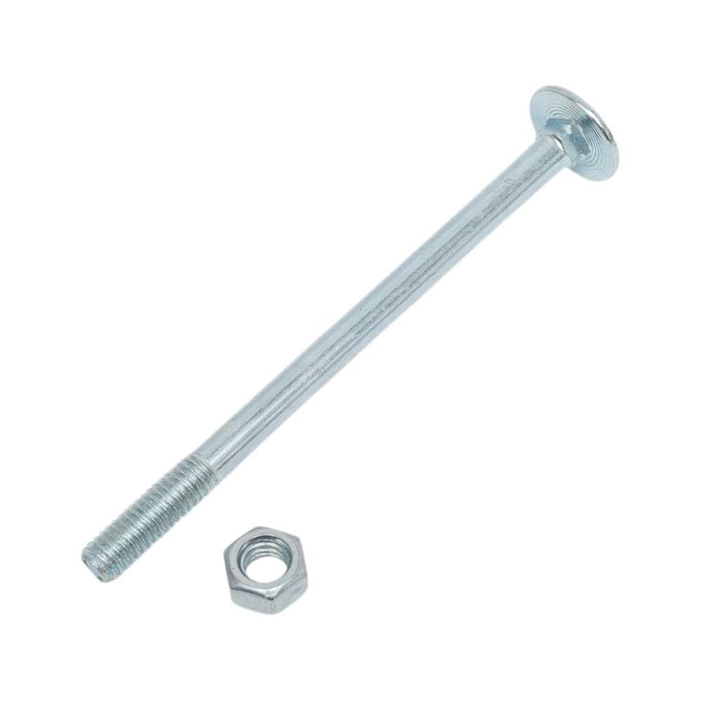 Изображение товара Мебельный болт ЖЕСТЬ DIN 603 М6x90 цинк 4 шт. с гайками европодвес