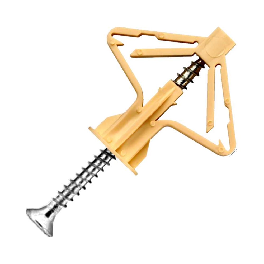 Изображение товара Дюбель ЖЕСТЬ OLA бабочка, нейлон, 10x50 мм, с шурупом, 20 шт., пакет УТ-00007151