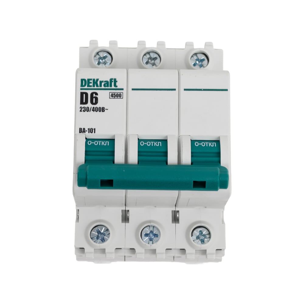 Изображение товара Автоматический выключатель Dekraft ВА101-3Р-006А-D 11124DEK