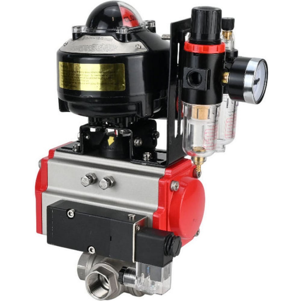 Изображение товара Шаровой кран DN.ru RP.SS316.200.MM 50мм 63бар нержавеющая сталь пневмопривод