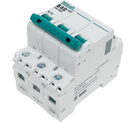 Изображение товара Автоматический выключатель Dekraft ВА101-3Р-040А-B 11034DEK