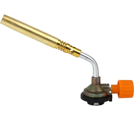 Изображение товара Горелка ЕРМАК к баллону с цанговым захватом, узкое удлиненное сопло из латуни 333-098