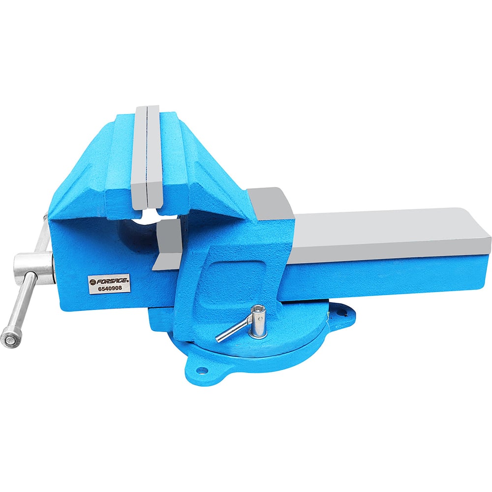 Изображение товара Усиленные поворотные слесарные тиски Forsage 8" 200 мм сталь наковальня