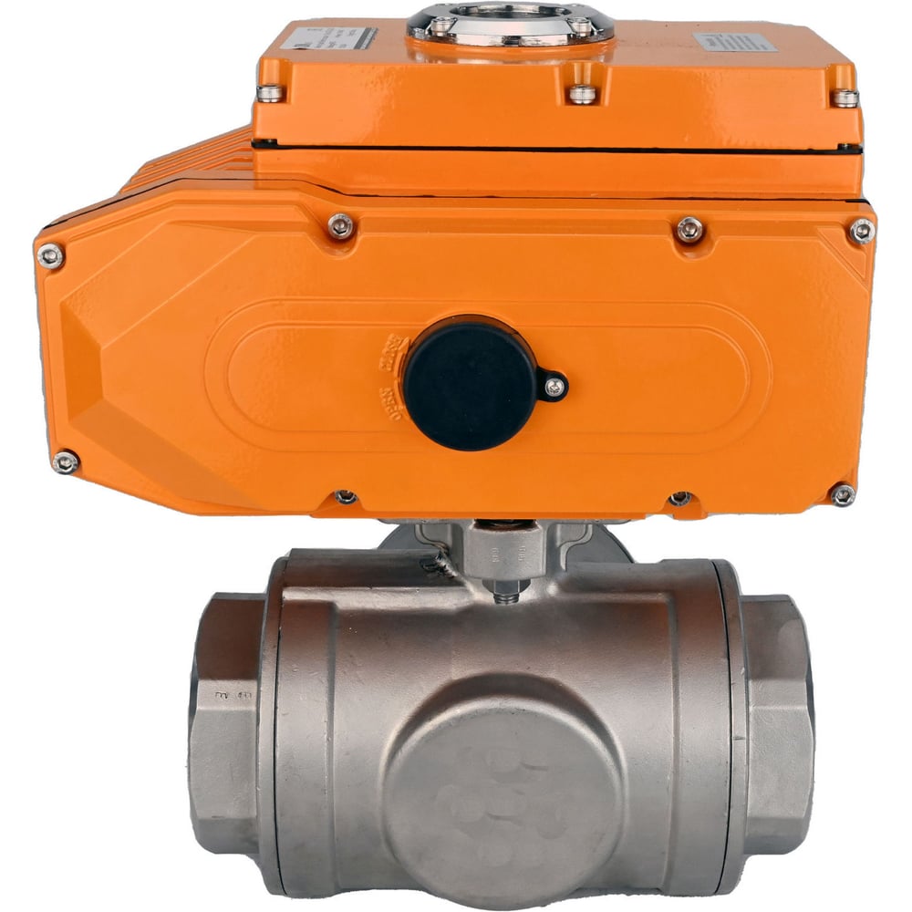 Шаровой кран DN.ru RP.SS316.200.MM.020-ISO L-тип Ду20 Ру63 электропривод ST-005 220В D160-08049