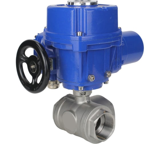 Изображение товара Кран DN.ru RP.SS316.200.MM.065 ISO L-тип Ду65 Ру40 электропривод QT-W(M)-005 380В D160-16441