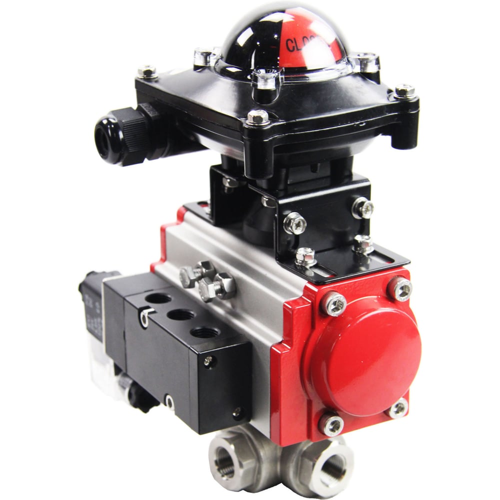 Изображение товара Шаровой кран DN.ru RP.SS316.200.MM.032 ISO L-тип Ду32 Ру63 из нержавеющей стали