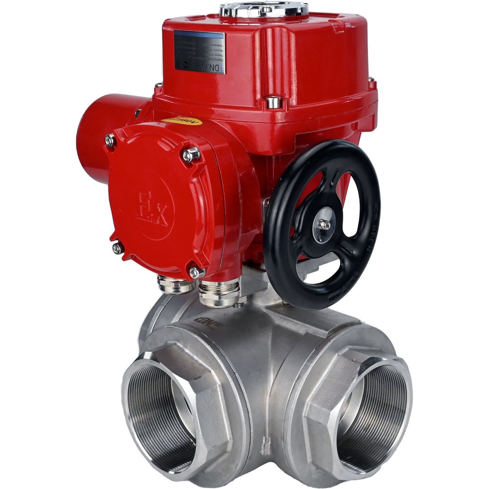 Изображение товара Кран DN.ru RP.SS316.200.MM.032 Ду32 Ру63 с электроприводом