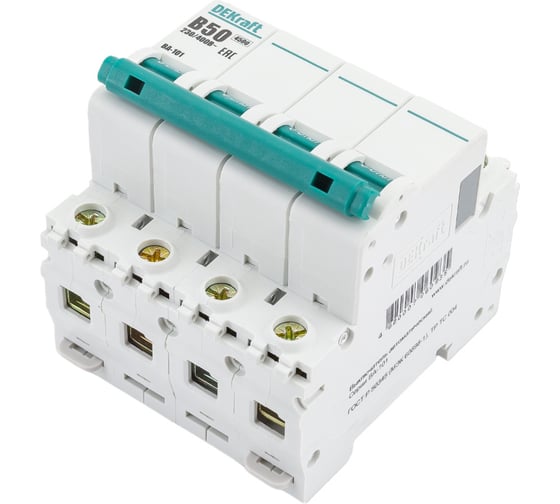 Изображение товара Автоматический выключатель Dekraft ВА101-4Р-050А-B 11047DEK