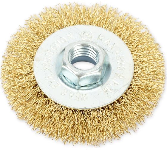 Изображение товара Щетка плоская (80 мм; посадка M14; латунированная проволока) для УШМ ARNEZI R8043080