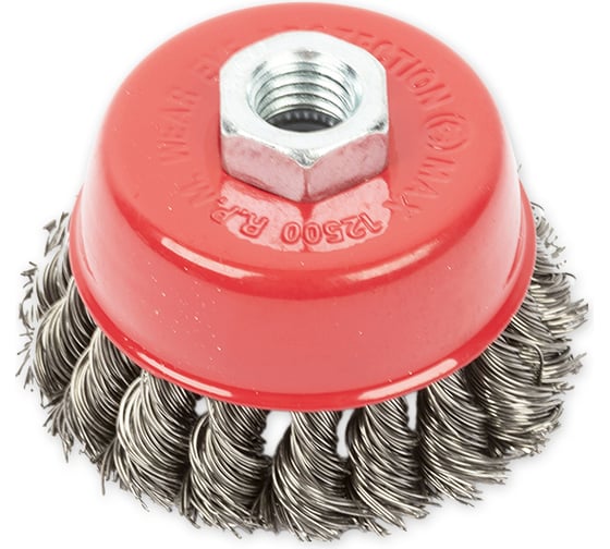 Изображение товара Щетка чашка (80 мм; посадка M14; стальная витая проволока) для УШМ ARNEZI R8047080