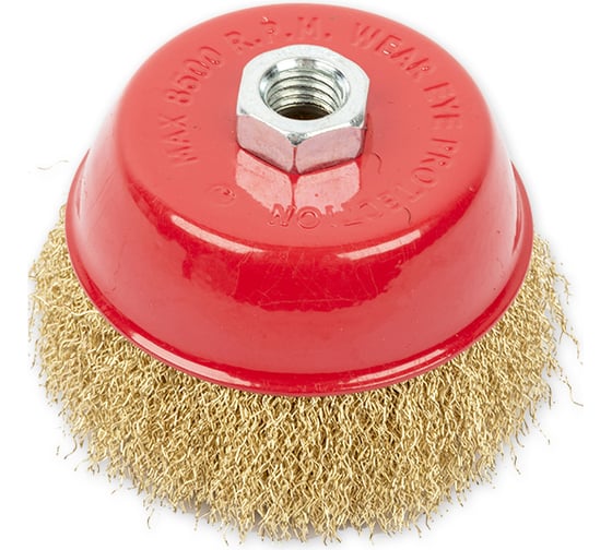 Изображение товара Щетка чашка (100 мм; посадка M14; латунированная проволока) для УШМ ARNEZI R8045100