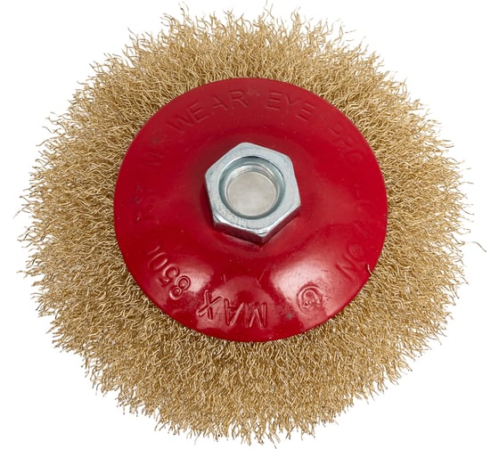 Изображение товара Щетка конусная (115 мм; посадка M14; латунированная проволока) для УШМ ARNEZI R8044115