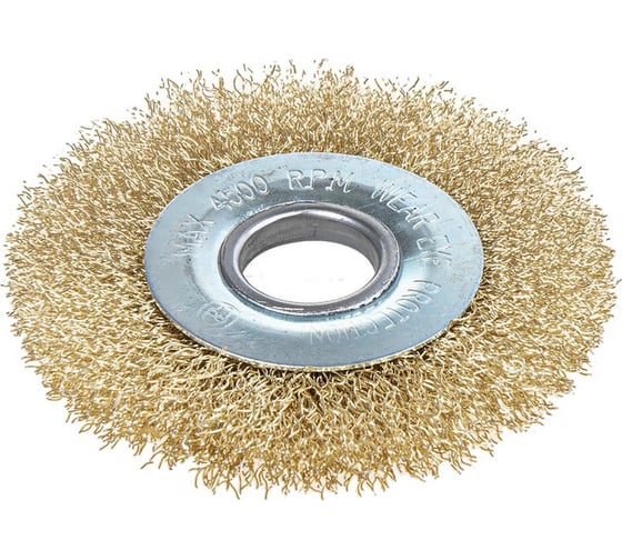 Изображение товара Щетка плоская (100 мм; посадка 22.2 мм; латунированная проволока) для УШМ ARNEZI R8042100