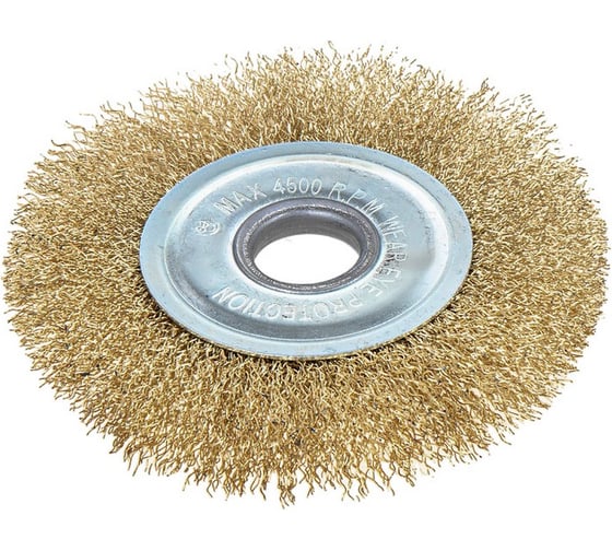 Изображение товара Щетка плоская (125 мм; посадка 22.2 мм; латунированная проволока) для УШМ ARNEZI R8042125