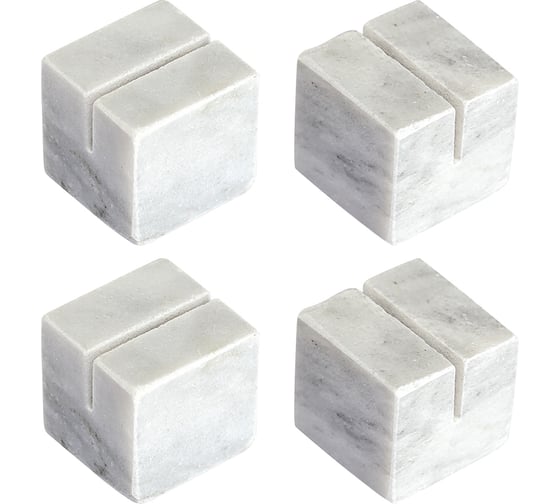 Изображение товара Набор держателей для именных карт Liberty Jones Marm, белый мрамор, 4 шт. LJ0000330